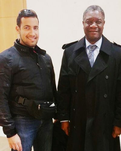 Alexandre Benalla with Dr. Denis Mukwege, Nobel Peace Prize laureate