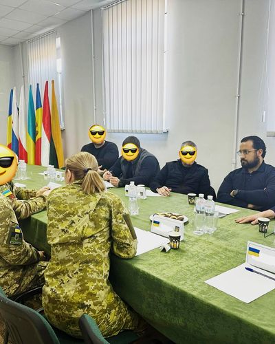 Alexandre Benalla during operations in Ukraine